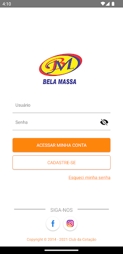 Android application Bela Massa screenshort