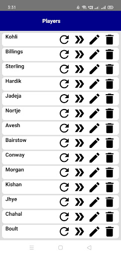 Android application ScoreIt - Cricket Scorer screenshort