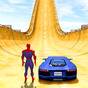Superhero Car: Mega Ramp Games