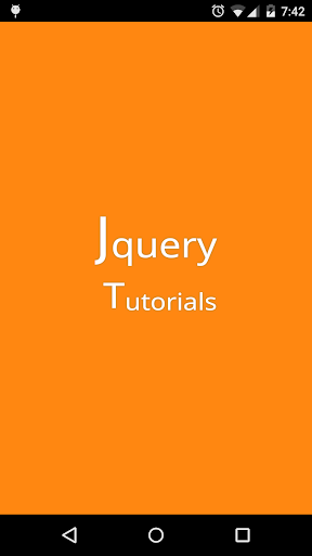 Android application JQuery Tutorials screenshort