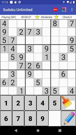 Android application Sudoku Unlimited screenshort