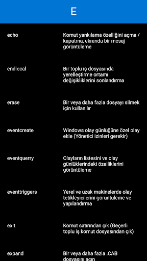 CMD Komut Listesi Türkçe Screen 3