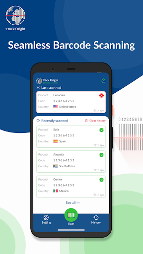 Android application Track Origins screenshort