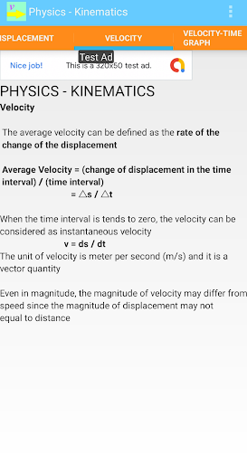 Physics - Kinematics