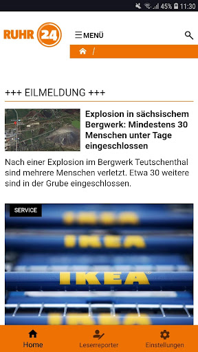 Android application RUHR24.de screenshort