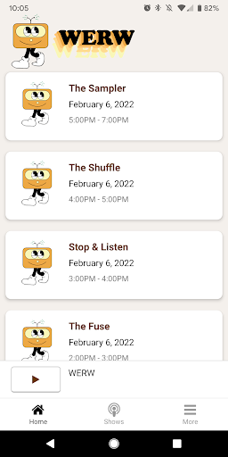 Android application WERW Radio screenshort