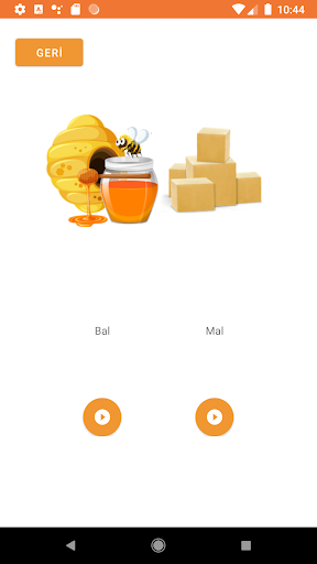 Android application Konuşma Pratiği screenshort