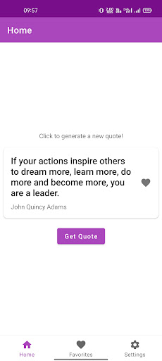 Random Quote Generator Screen 2