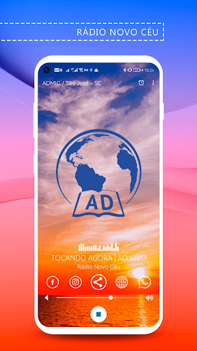 Android application Rádio Novo Céu screenshort