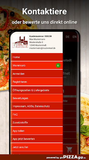 Pizzafabrik Lieferservice Darm Screen 3