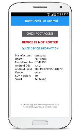 Root Check Fast SU Checker Screenshot 3 - AppWisp.com