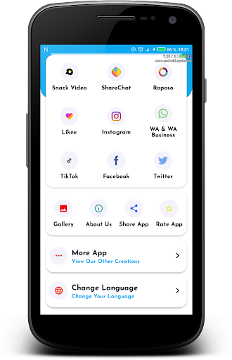 Android application Status Multimedia Downloader screenshort