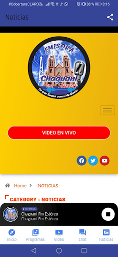 Emisora Chaguani Fm Estéreo Screen 3