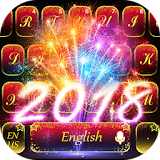 Happy New Year 2018 keyboard icon