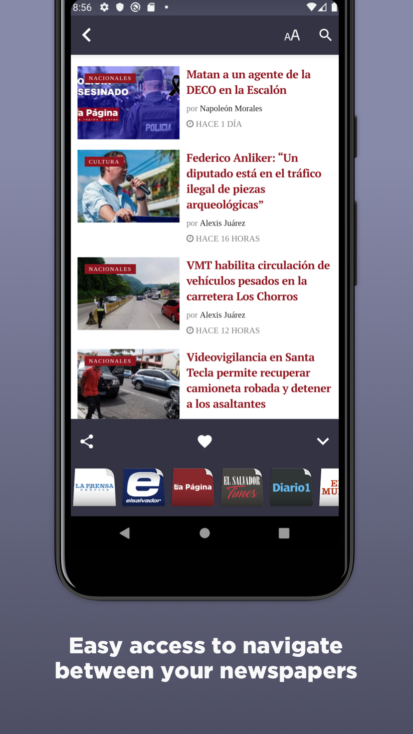 Android application Salvadoran Newspapers screenshort