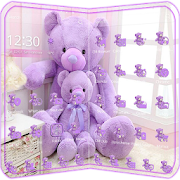 Lavender Teddy Bear Theme  Icon