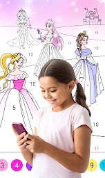 Princess Coloring by Number