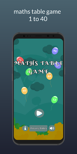 Android application Math Table Game 1 - 40 screenshort