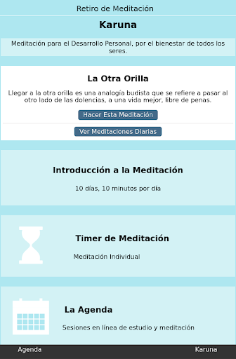 Android application Retiro de Meditación screenshort