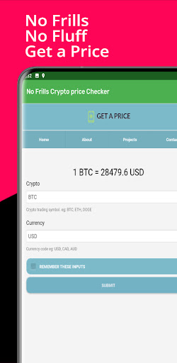 No Frills Crypto Price Checker