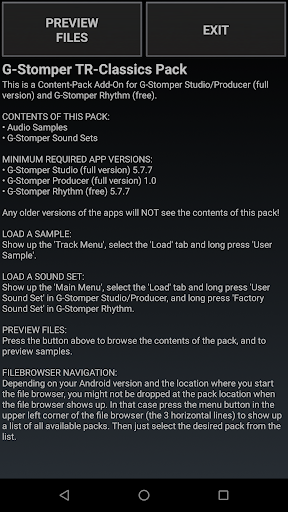 Screenshot of G-Stomper TR-Classics Pack