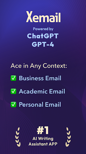 Android application AI Email, Reply Writer: Xemail screenshort