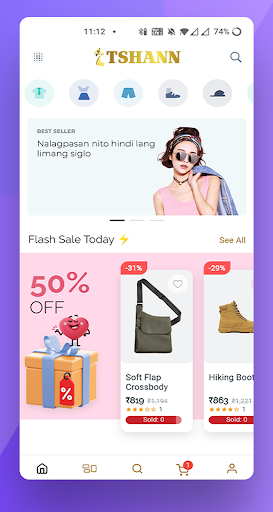 Android application Tshann: Online Shopping App screenshort