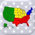 50 US States Map, Capitals & Flags - American Quiz 3.4.0