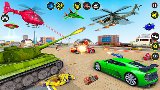 Android application Helicopter Robot Car Game 3d screenshort