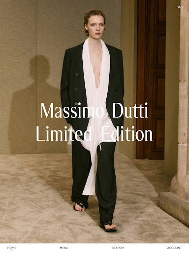 Screenshot of Massimo Dutti: Clothing store
