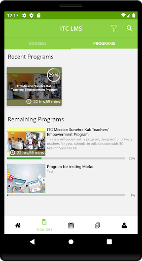 ITC LMS Screen 2
