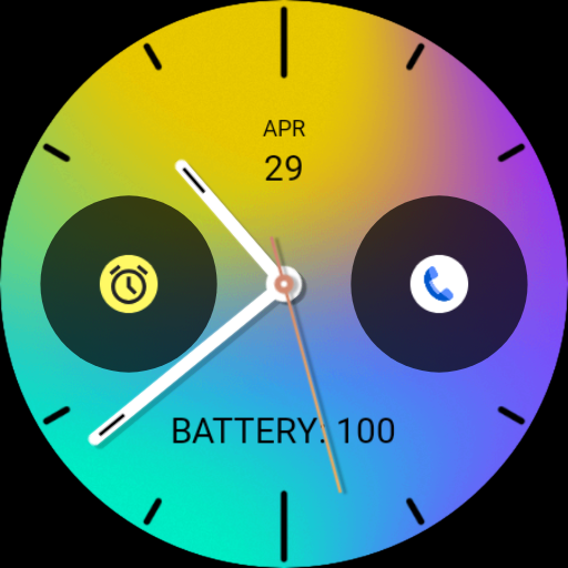 Fresh Yellow Blue Watch Face screenshot 4