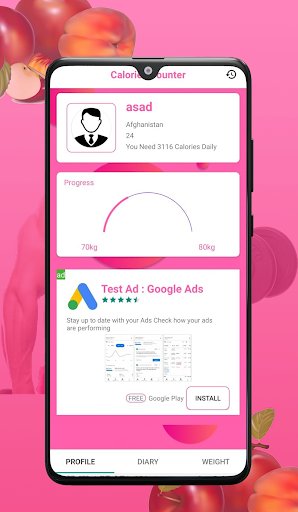 Calories counter app