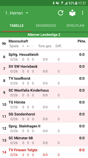 Android application TV Friesen Telgte Handball screenshort