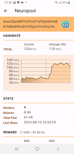 Crypto Coin Mining Monitor Screen 3