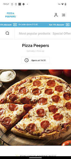 Android application Pizza Peepers Hull screenshort