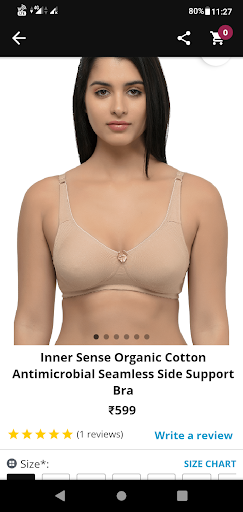  Inner Sense Organic cotton Healthy T-shirt Bra and