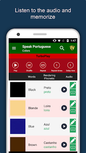 Learn Portuguese Language App Screen 2