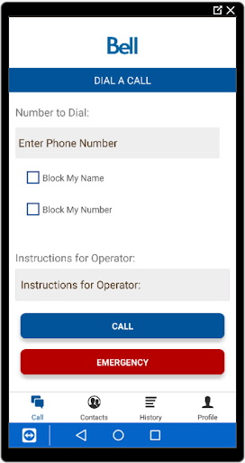 Bell IP Relay Business Screen 2