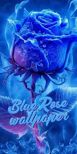 голубые розы обои