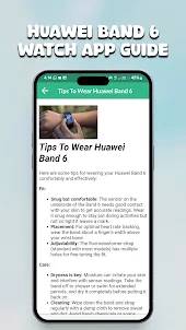 Huawei Band 6 Watch App Guide
