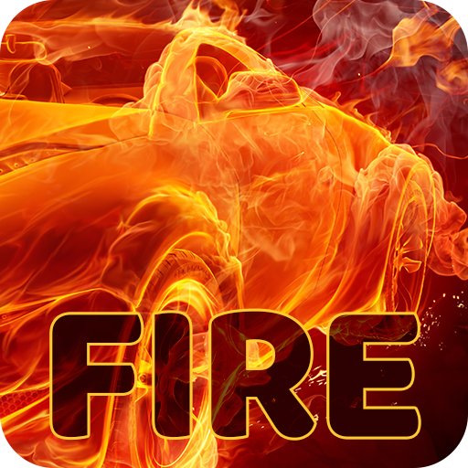 Wallpaper with flames logo
