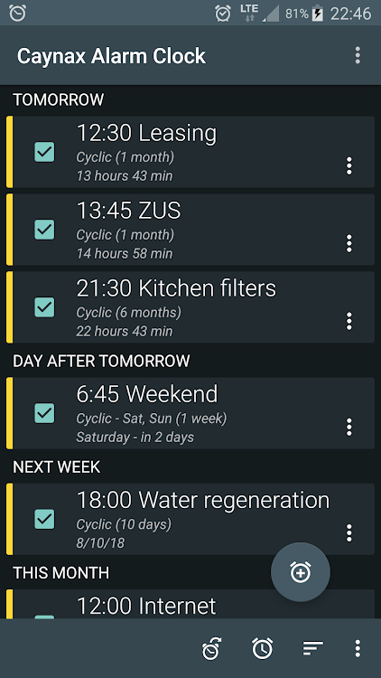 Alarm clock + calendar + tasks - 13.1.1 - (Android)