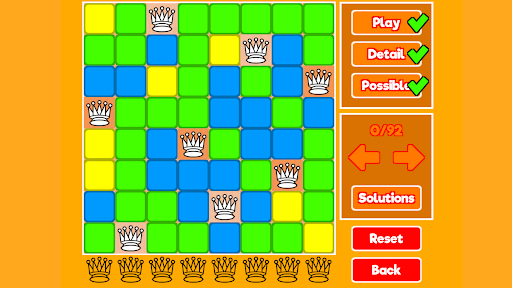 Android application Eight Queens screenshort