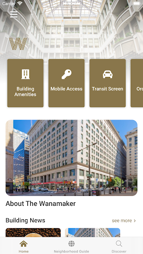 Android application The Wanamaker Office Building screenshort