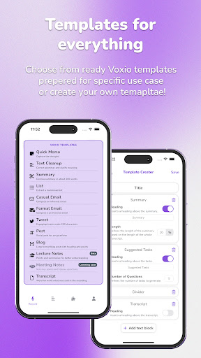 Voxio: Audio to Formatted Text Screen 2