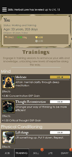 Idle Reincarnator Demo Screen 2