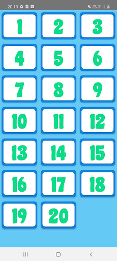 Android application Омӯзиши рақамҳо screenshort