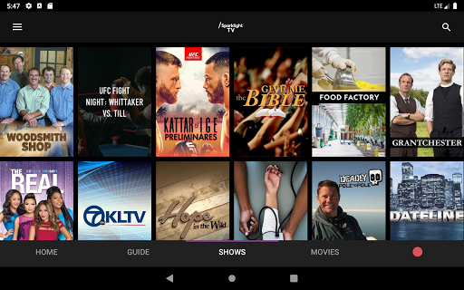 Screenshot of Sparklight TV