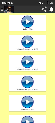 Android application Ninho Songs screenshort